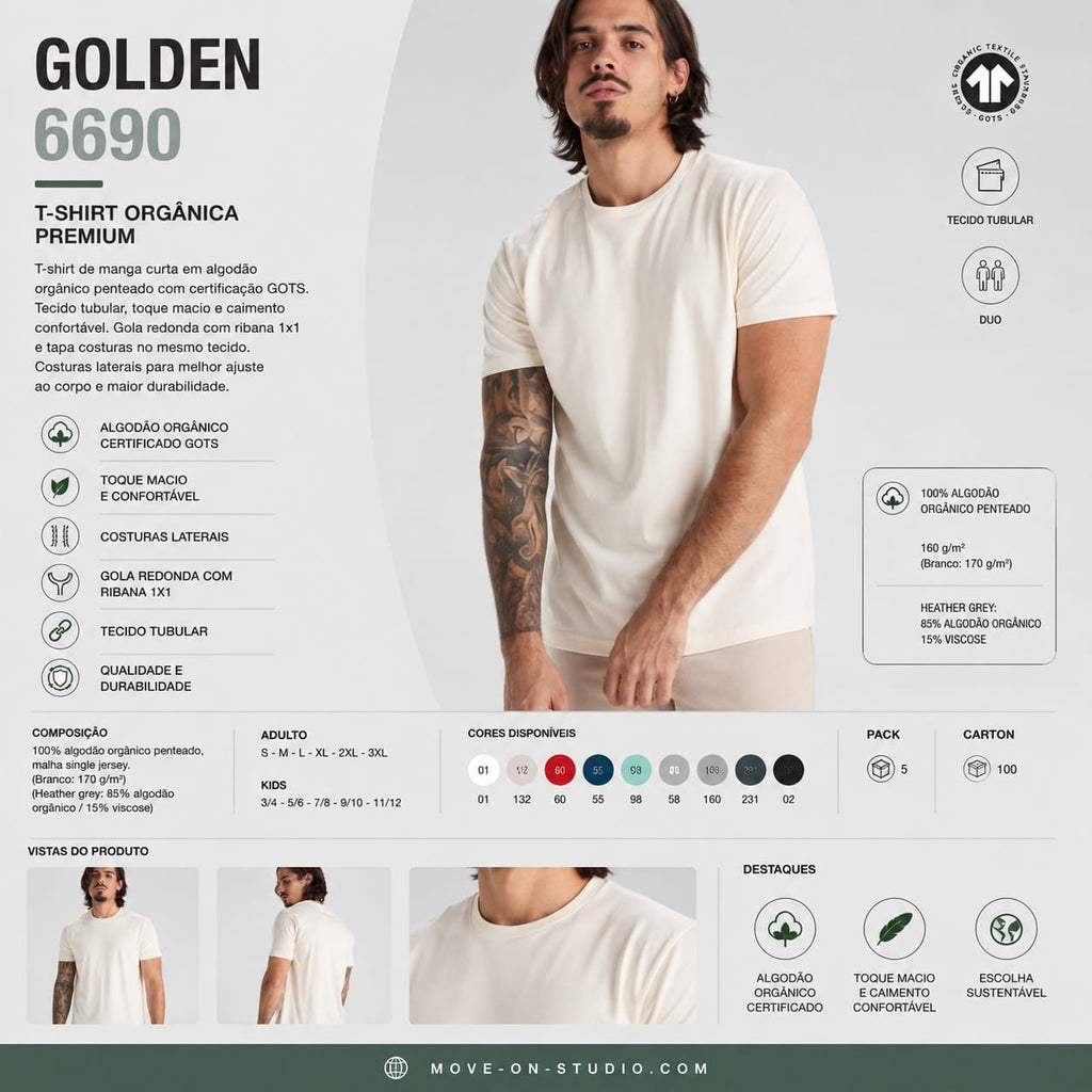 T-shirt Golden 6690