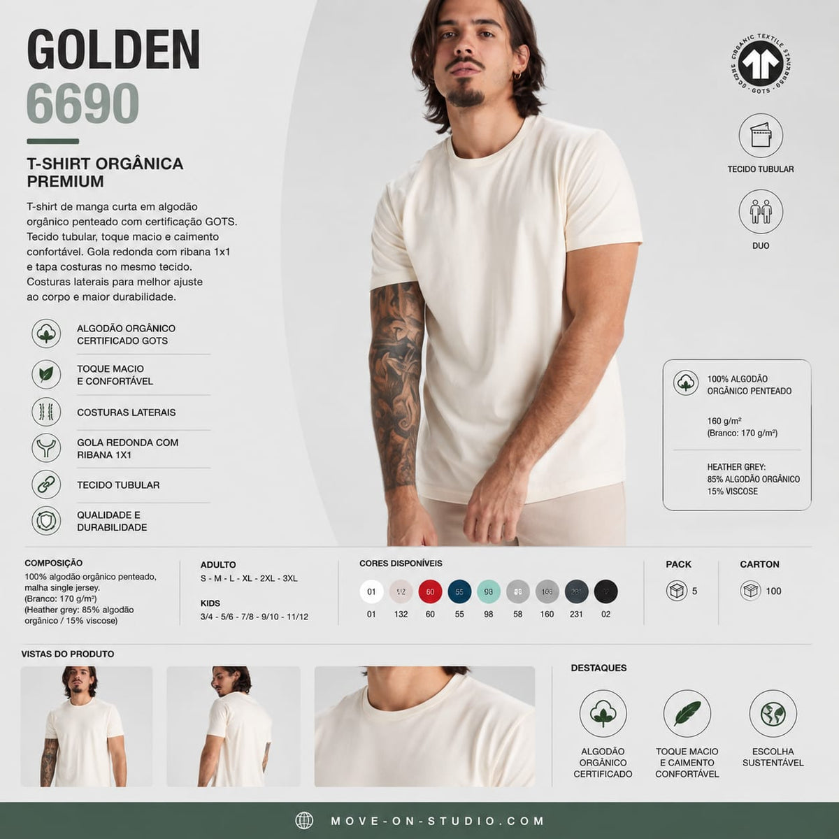 T-shirt Golden 6690